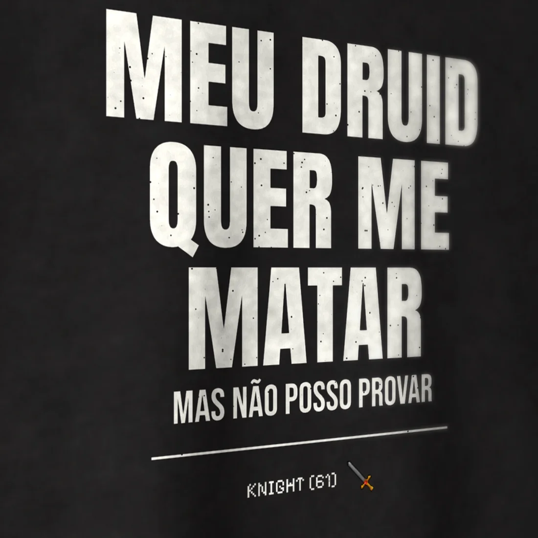 Camiseta Tibia Meu Druid, estampa de lado